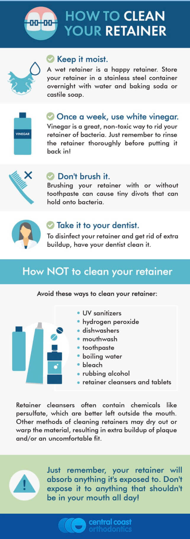 Retainer cleaning methods